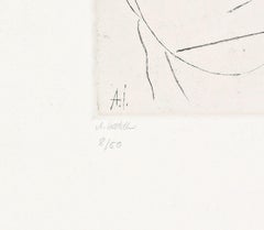 Kopf (Geneigter Kopf), 1923/2014, Expressionistische Radierung, Posthume Ausgabe L.