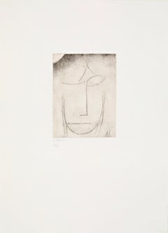 Kopf (Überlegend), 1923/2014, Expressionistische Radierung, Posthume limitierte Auflage
