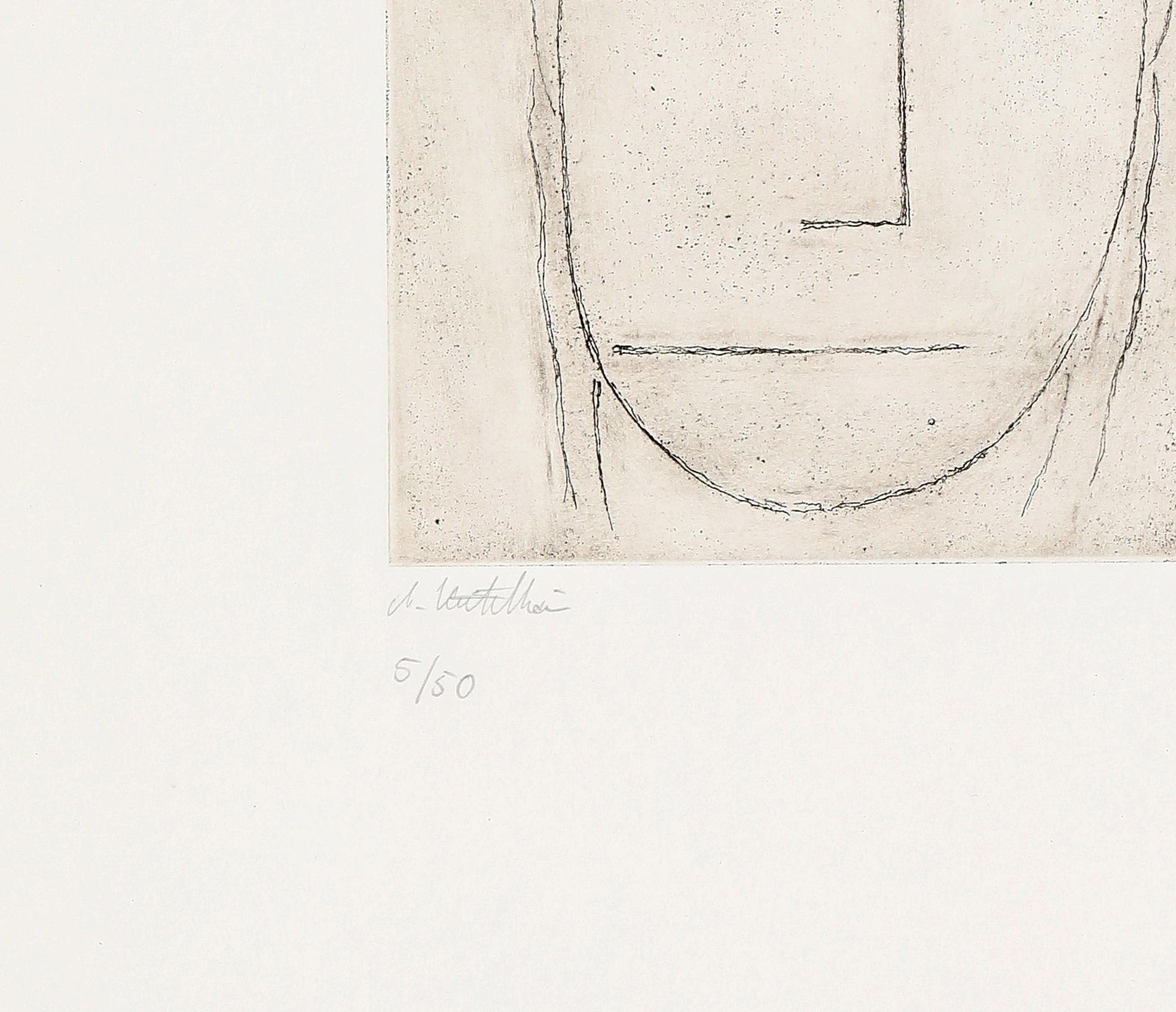 Kopf (Überlegend), 1923/2014, Expressionist Etching, Posthumous Limited Edition - Blue Rider Print by Alexej Jawlensky