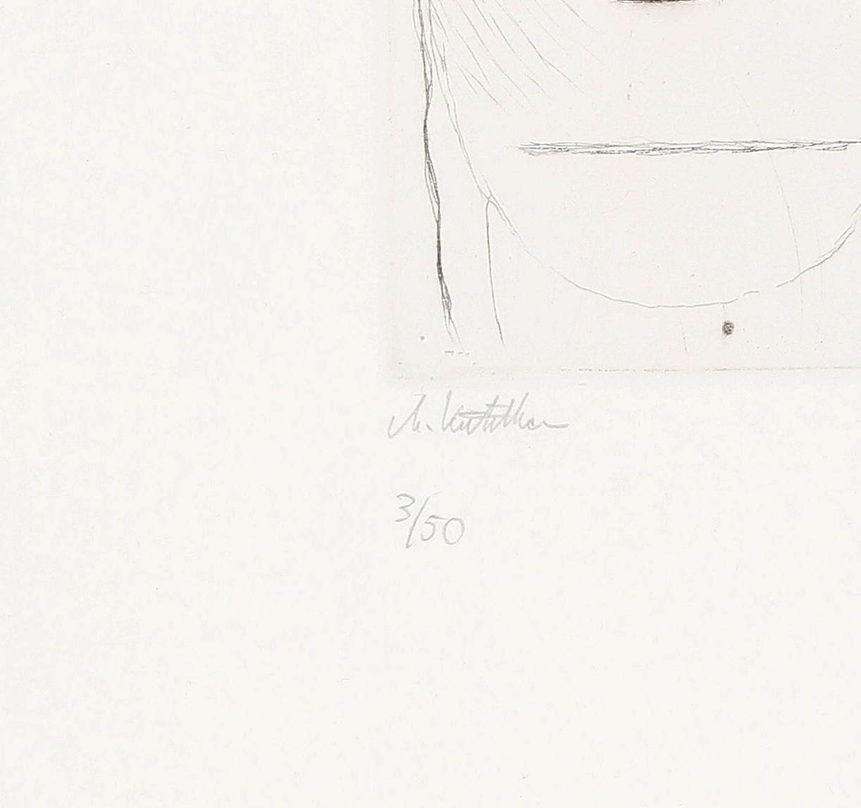 Alexej von Jawlensky
Torschok 1864 - 1941 Wiesbaden

Head (zurückweichend), circa 1923.

Etching in umber, hand-printed.
Catalogue raisonné Rosenbach 38
With the embossed artist's monogram “AJ”.
Signed and numbered by the printer.
From an edition of