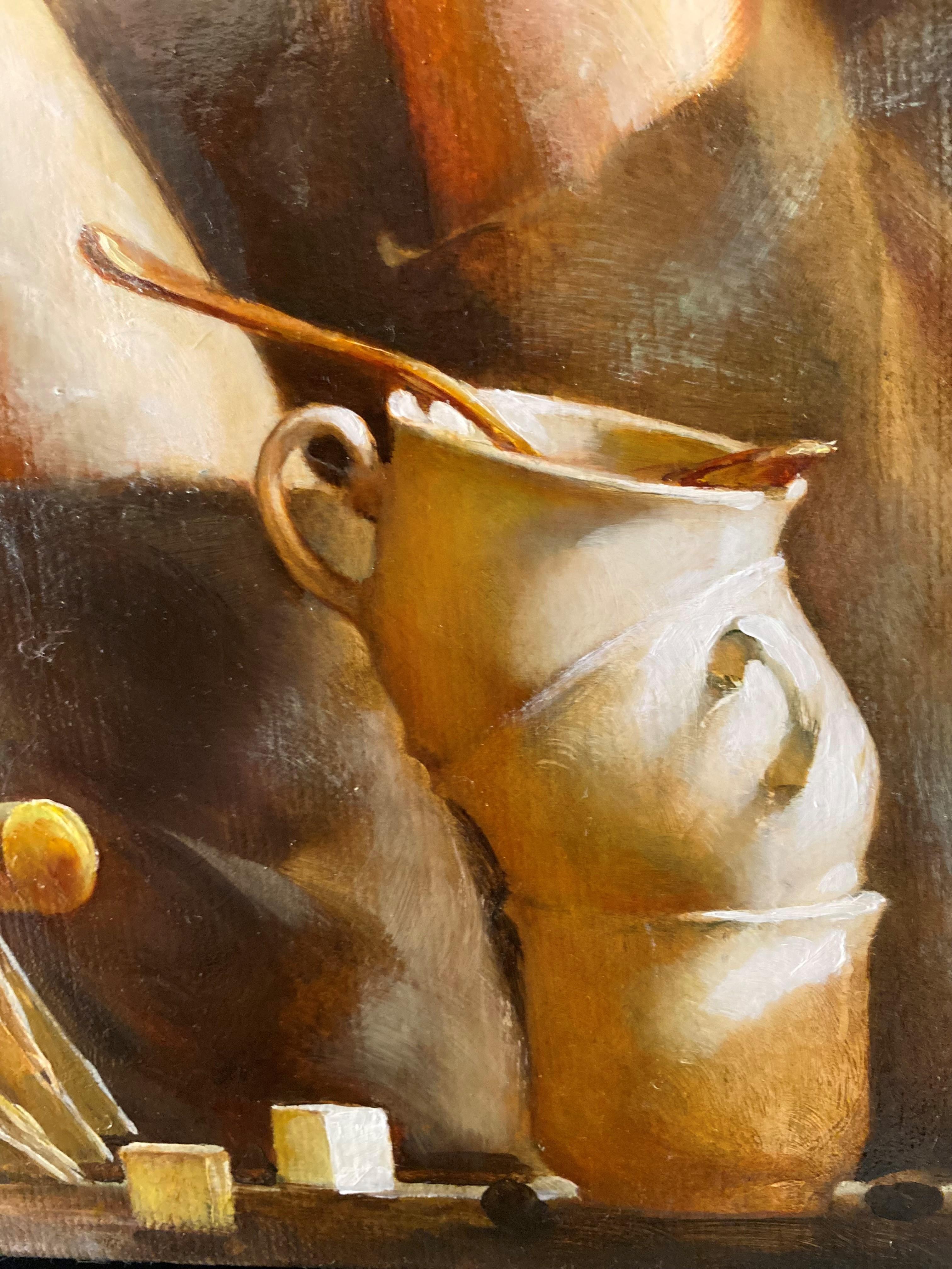  A Cup of Coffee, 2020  - Surrealist Painting by Alexej RAVSKI