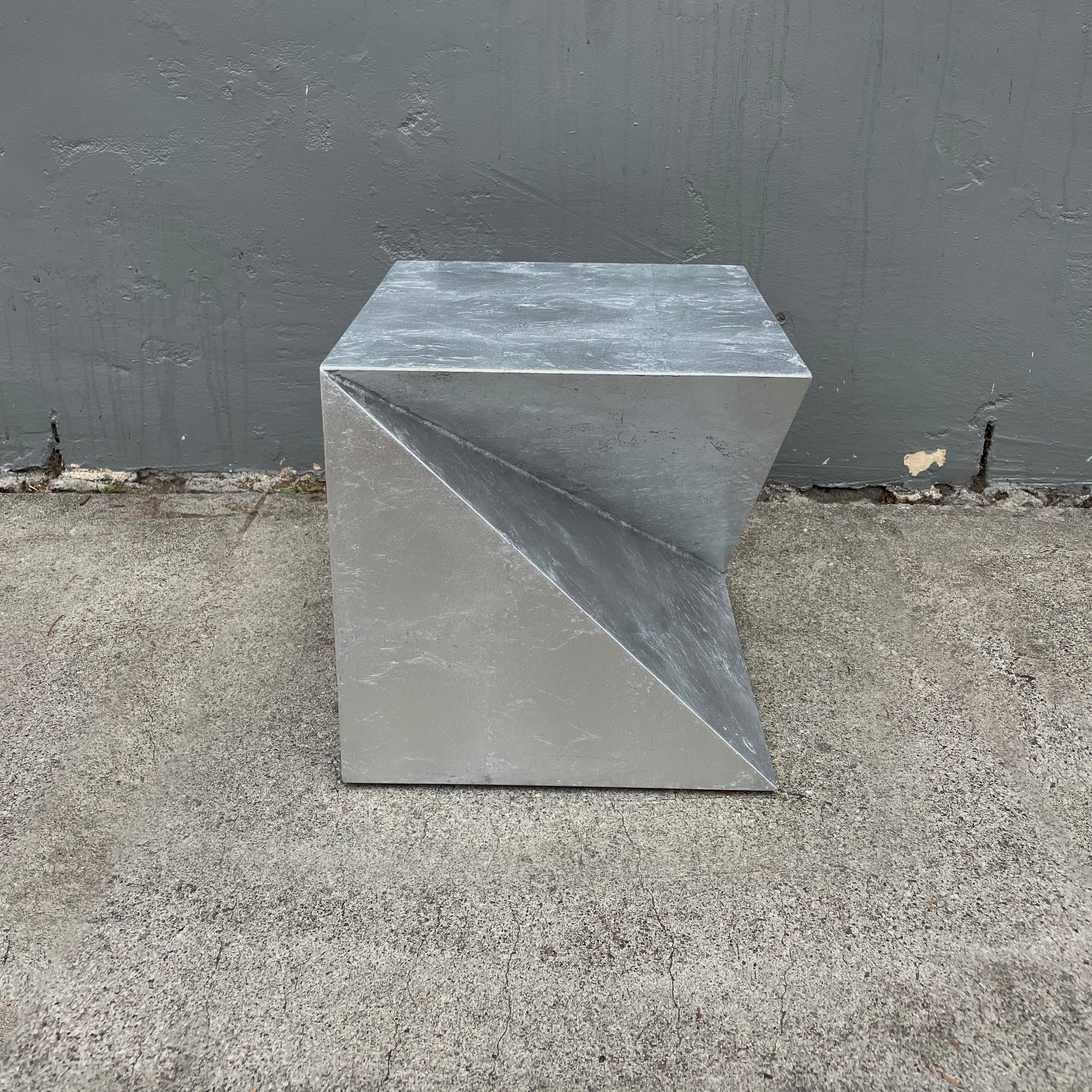 Modern Alexey Krupinin, Interior Object/Side Table/Silver Leaf, United States, 2022 For Sale