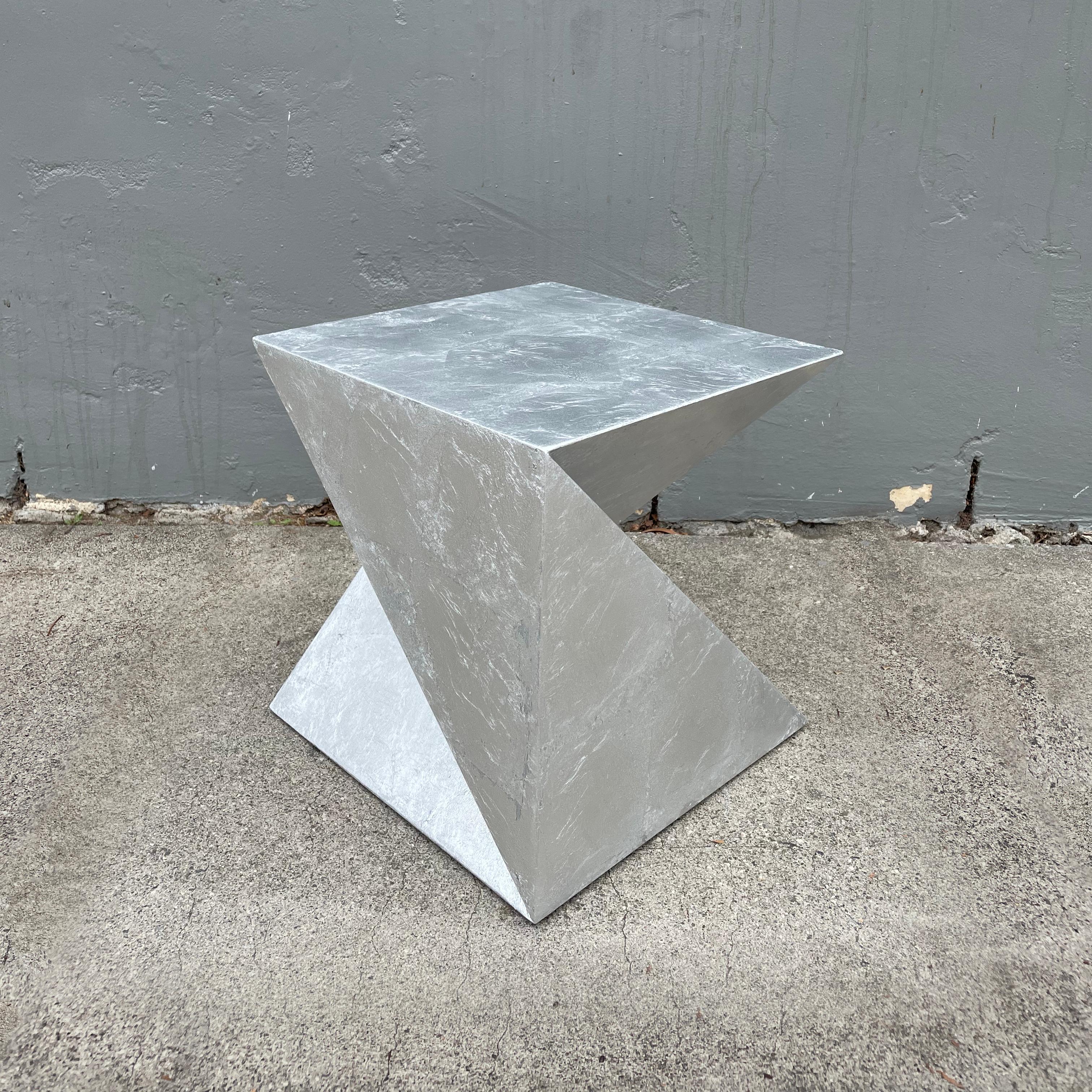 American Alexey Krupinin, Interior Object/Side Table/Silver Leaf, United States, 2022 For Sale