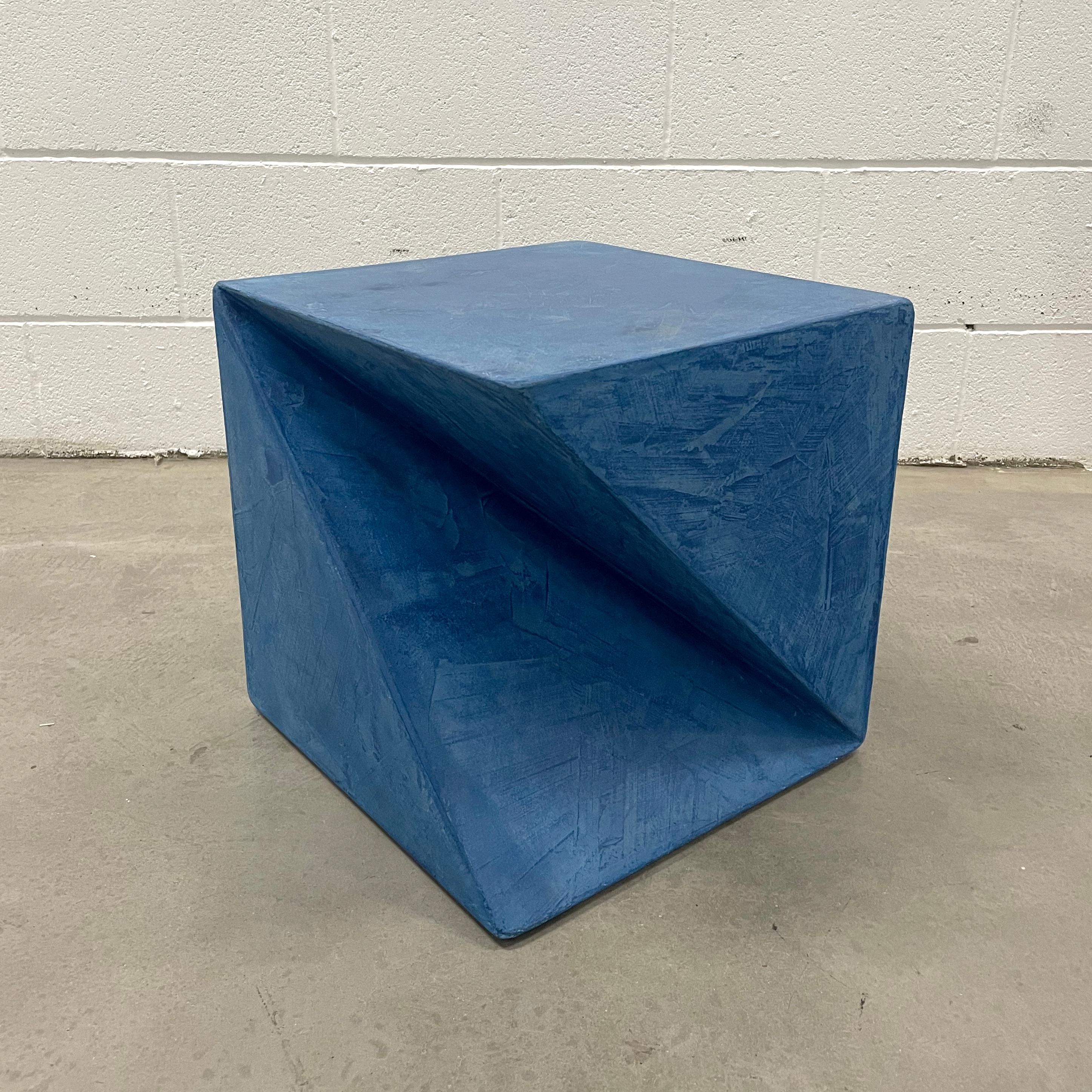 Modern Alexey Krupinin, Object/side table, Blue, Plaster, 2024 For Sale