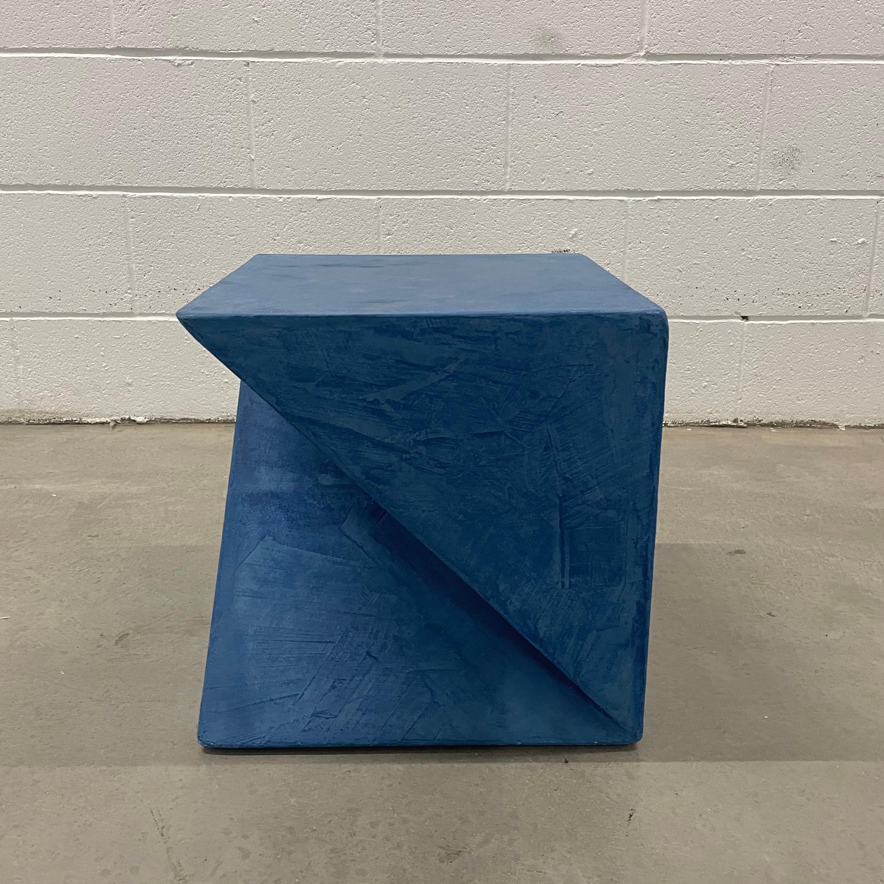 American Alexey Krupinin, Object/side table, Blue, Plaster, 2024 For Sale