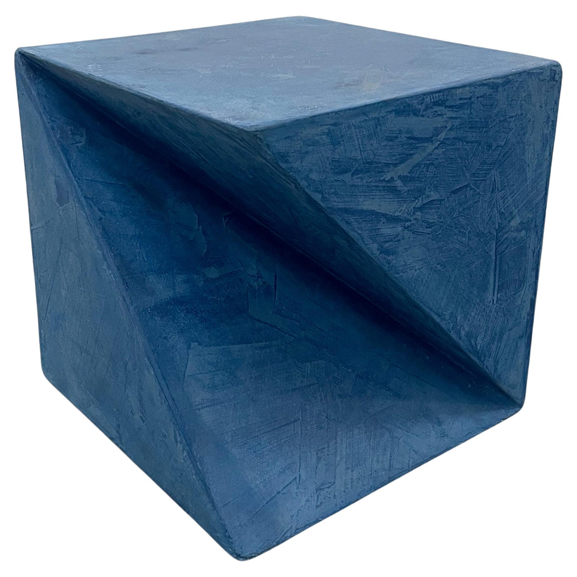 Alexey Krupinin, Object/side table, Blue, Plaster, 2024 For Sale