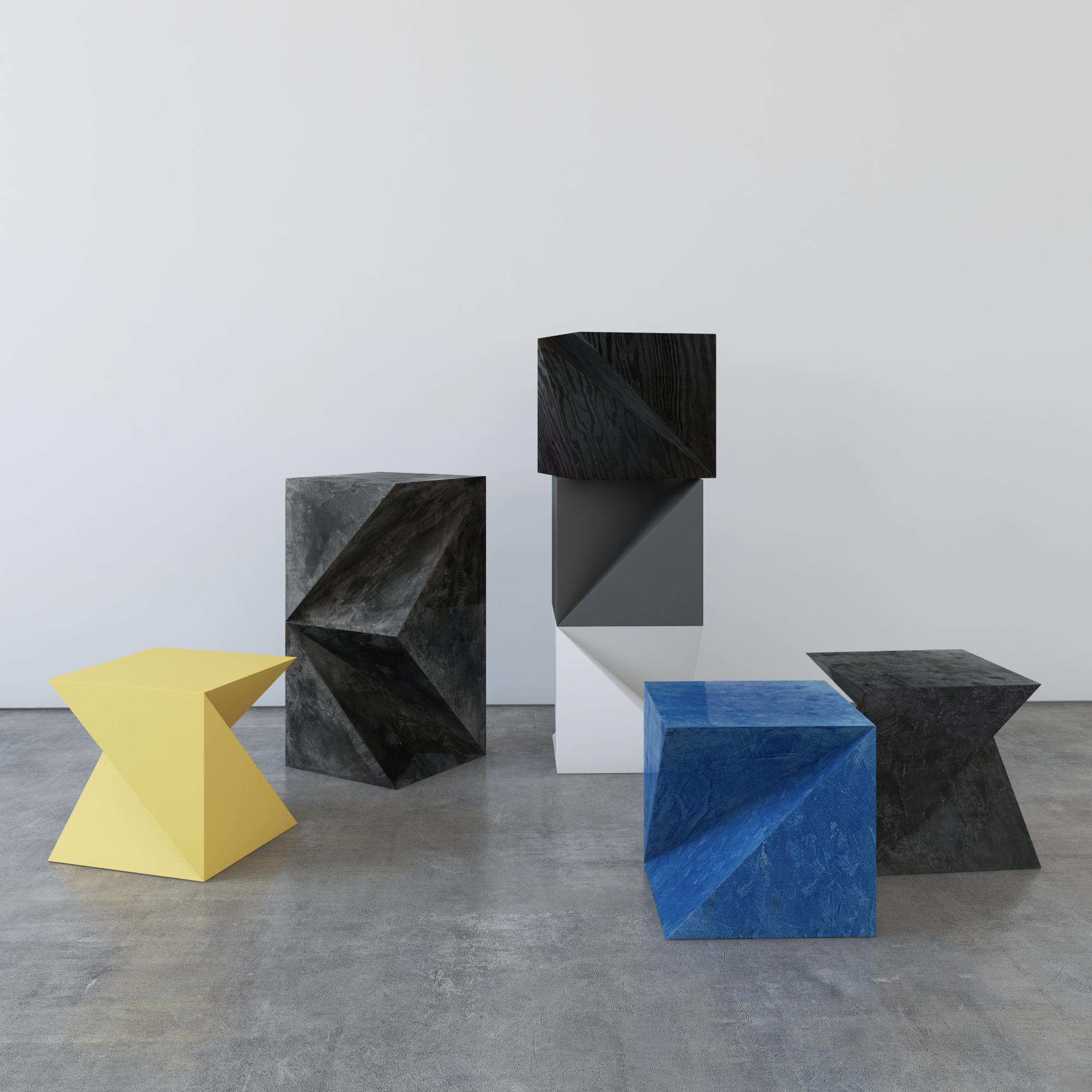 Alexey Krupinin, Object/side table, Blue, Plaster, 2024 For Sale 2