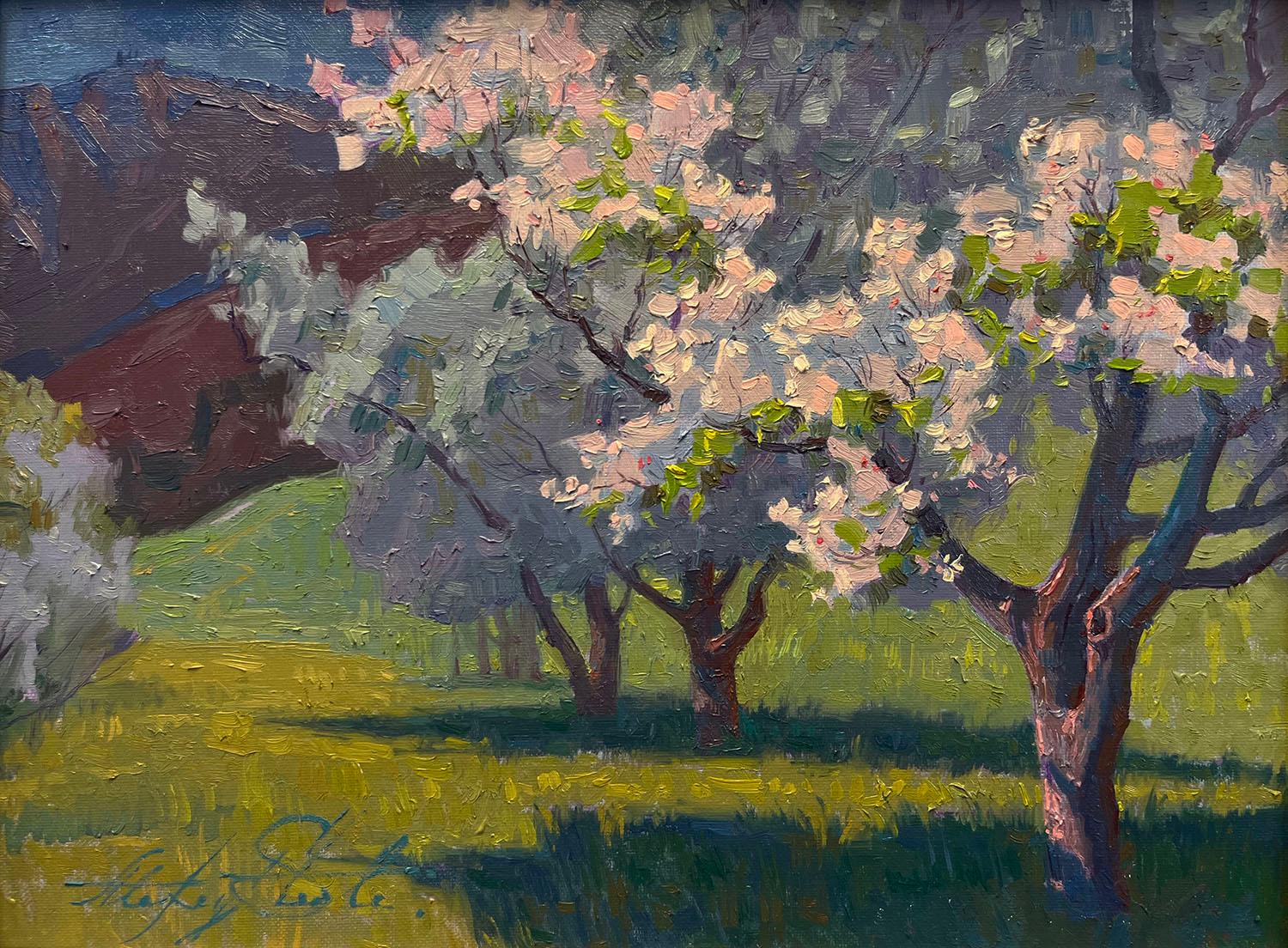 Apple-Bloom; Granja de Riley, California - Painting de Alexey Steele