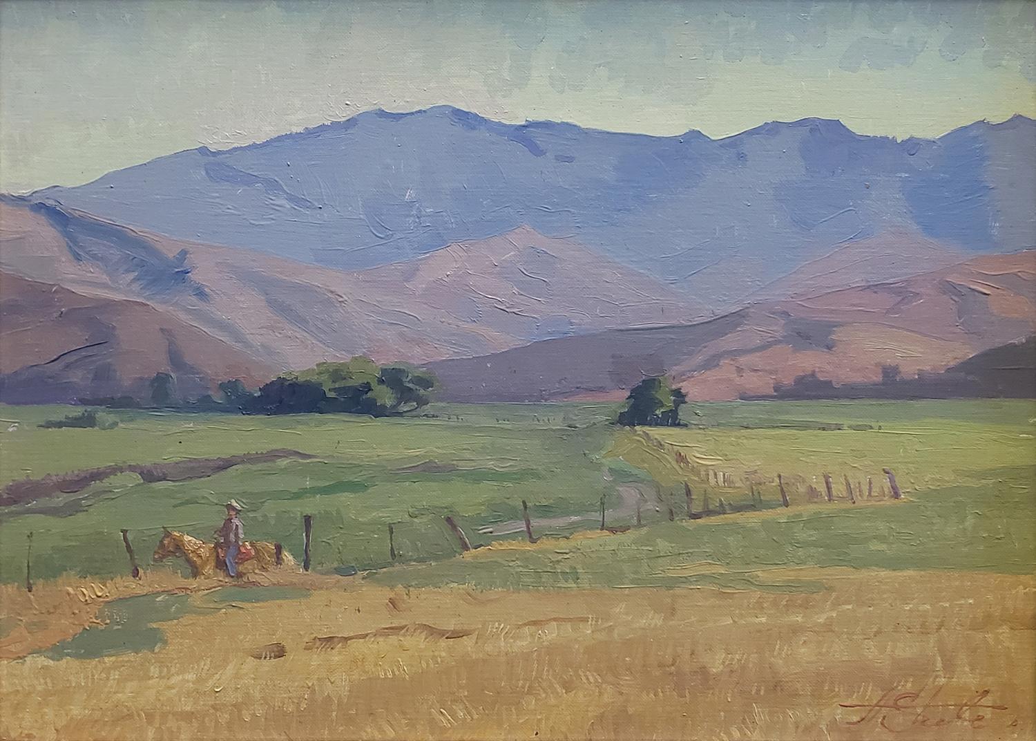 Morgen auf einer kalifornischen Ranch (Realismus), Painting, von Alexey Steele