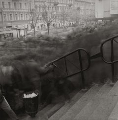 Crowd Going to Vasileostrovskaya U-Bahn-Station