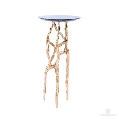 Alexia Drink Table with Nero Marquina Marble Top by Fakasaka Design