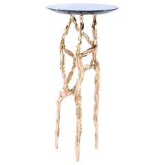 Alexia Drink Table with Nero Marquina Marble Top by Fakasaka Design