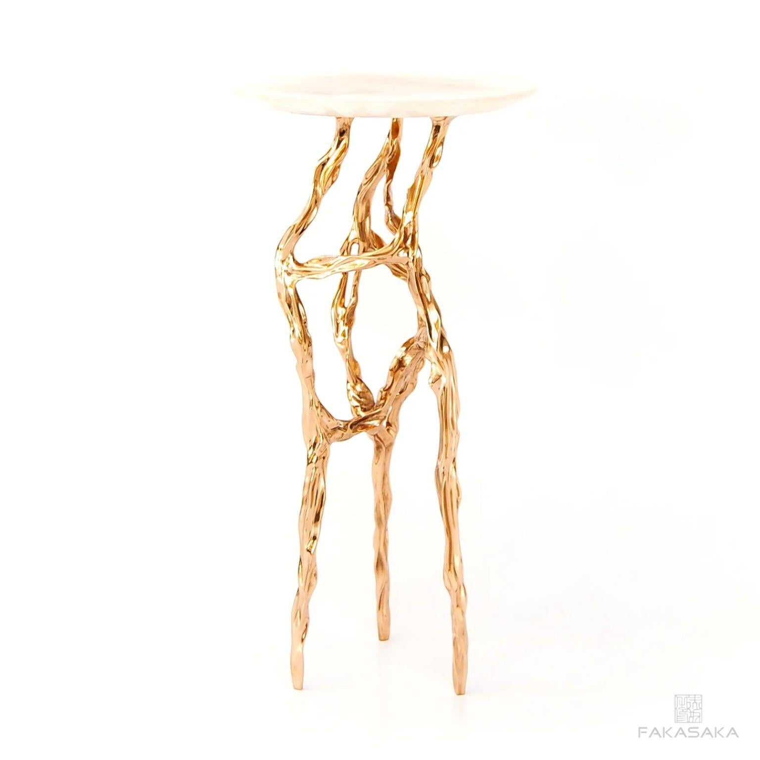 Other Alexia Drink Table with Onyx Top by Fakasaka Design For Sale