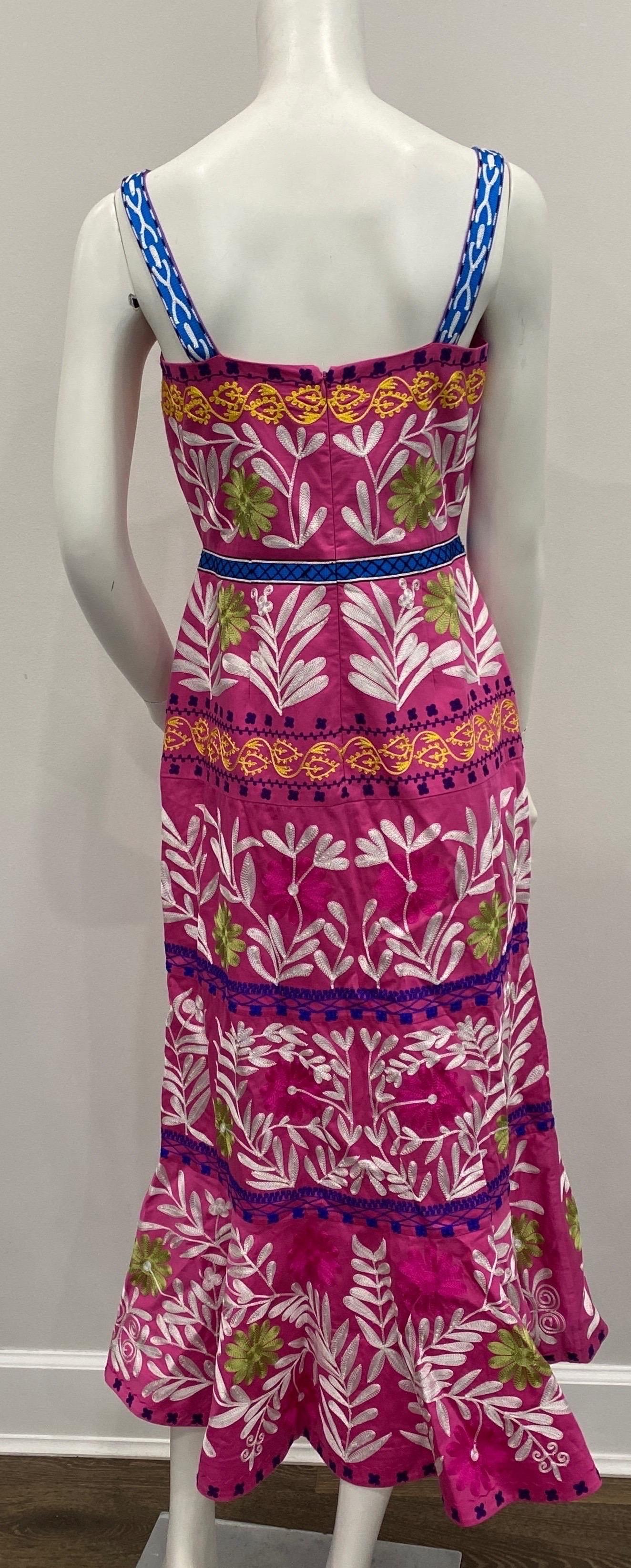 Alexis Alora Embroidered Midi Dress -Size Medium 4