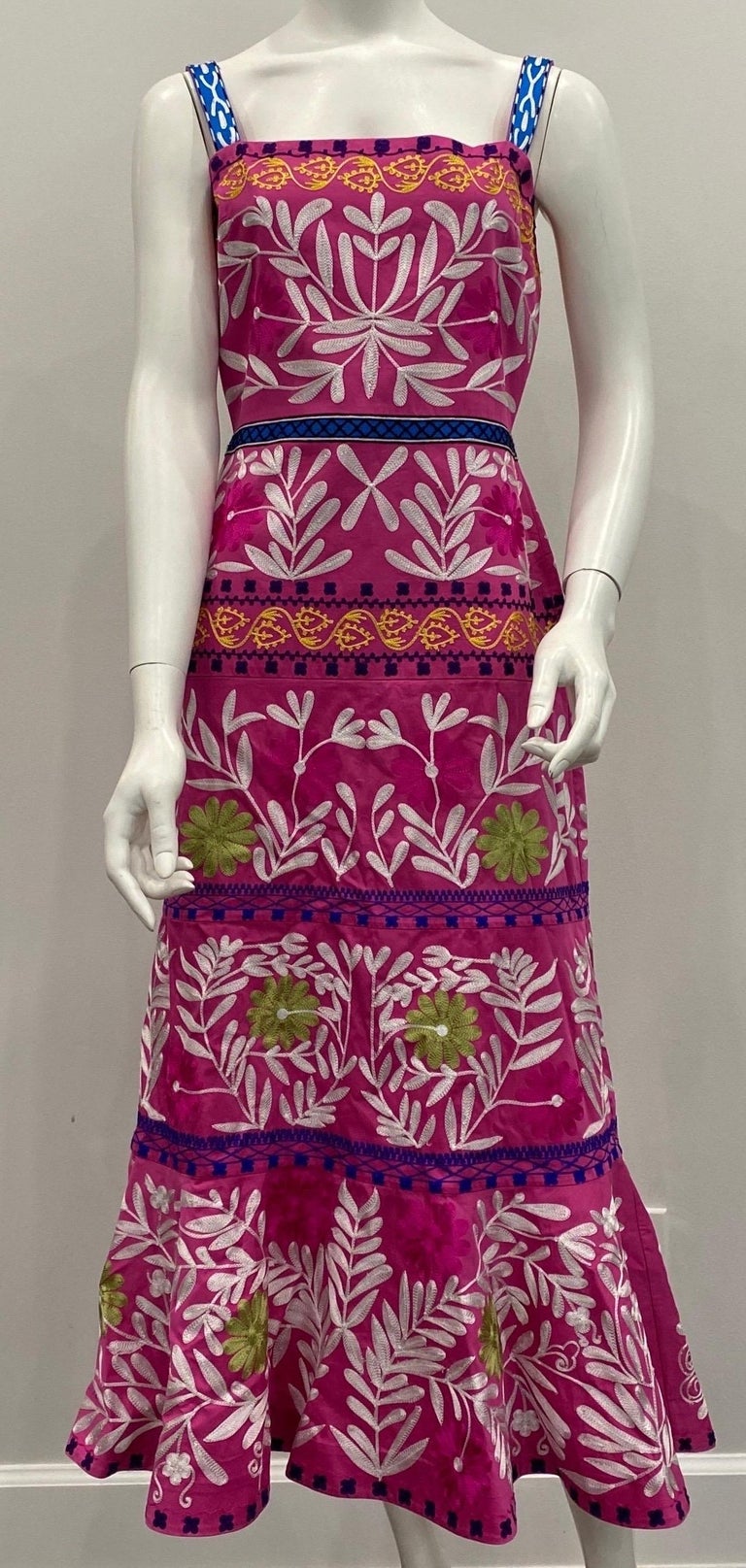 alexis alora embroidered cotton midi dress Alora Embroidered Dress in Dusty Rose main image 1