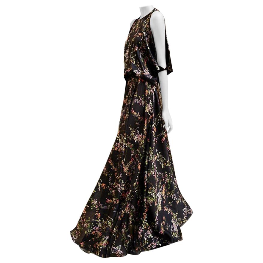 Alexis Angia Floral Maxi Dress in Black - Size S