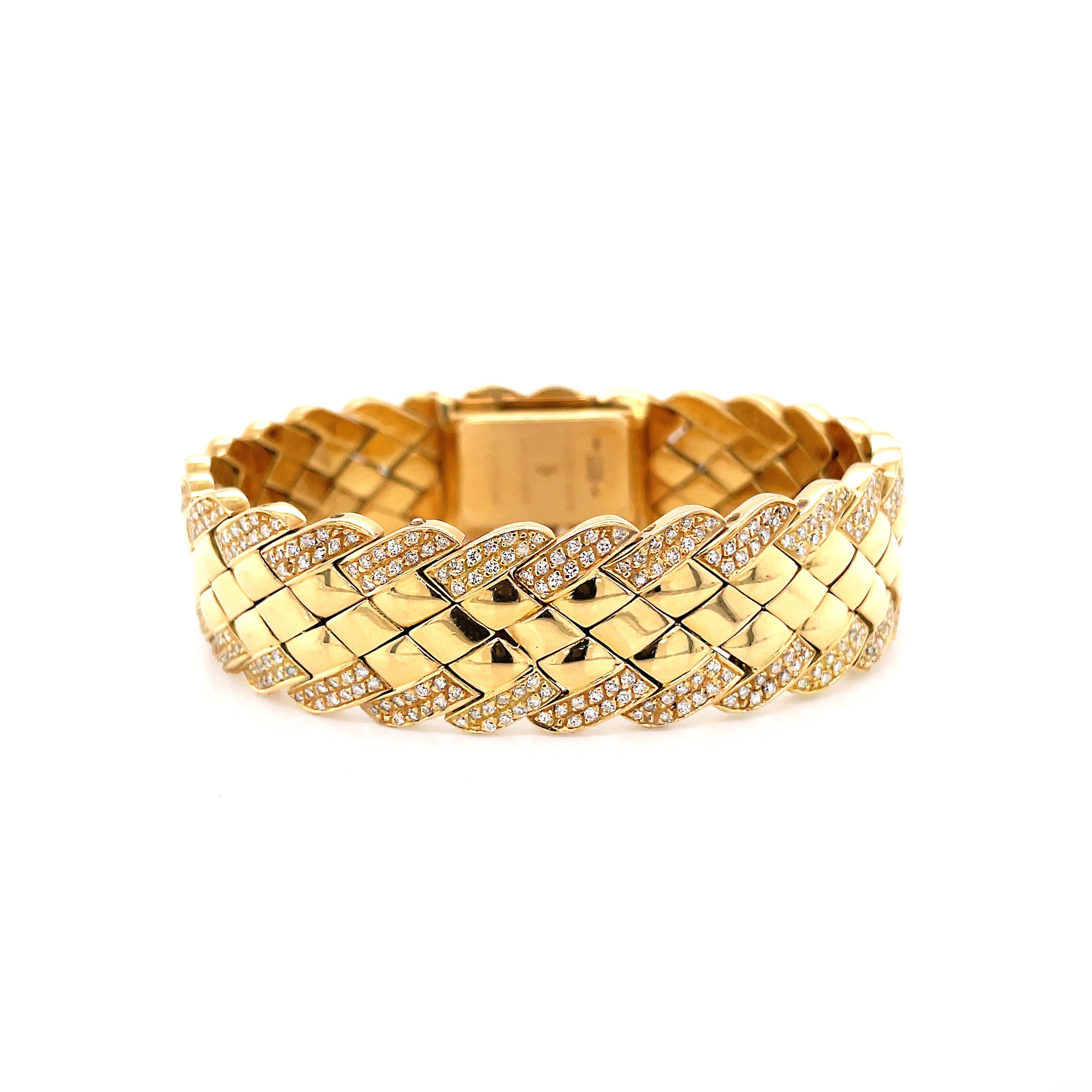 Damen-Armbanduhr aus 18 Karat Gold und Diamanten von Alexis Barthelay (Retro) im Angebot