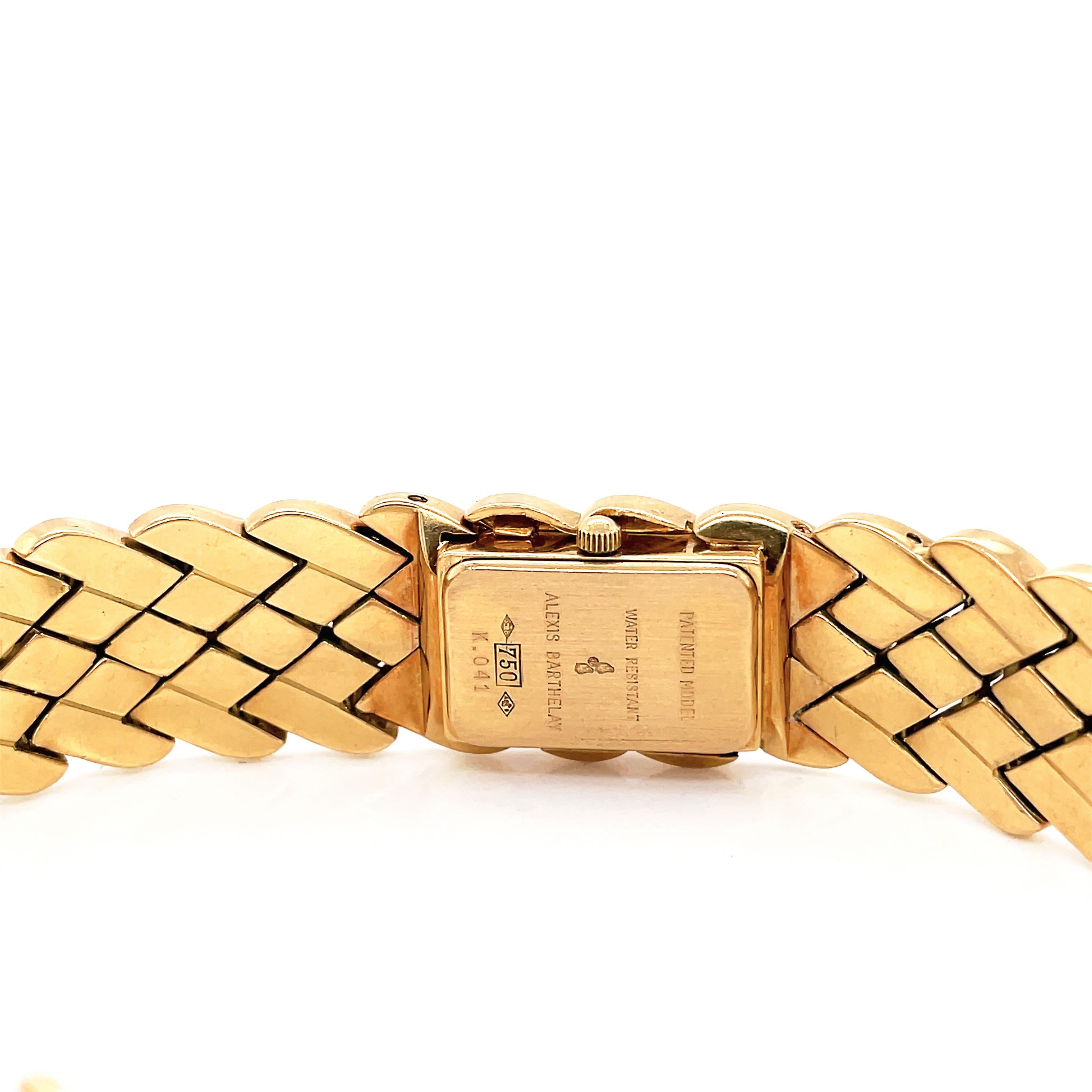 Damen-Armbanduhr aus 18 Karat Gold und Diamanten von Alexis Barthelay im Zustand „Hervorragend“ im Angebot in London, GB