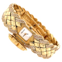 Antique Alexis Barthelay Ladies 18 Carat Gold and Diamond Bracelet Watch