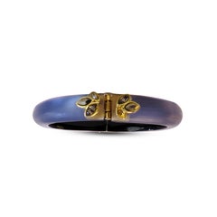 Alexis Bittar 18 Karat Gold-Plated with Swarovski Hinge Bangle Bracelet