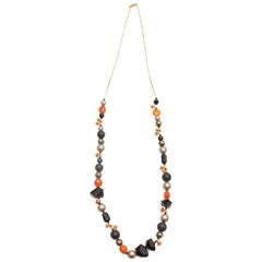 Alexis Bittar Black & Multicolor Beaded Necklace