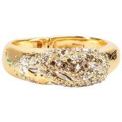 Alexis Bittar Gold Chunky Embellished Cuff