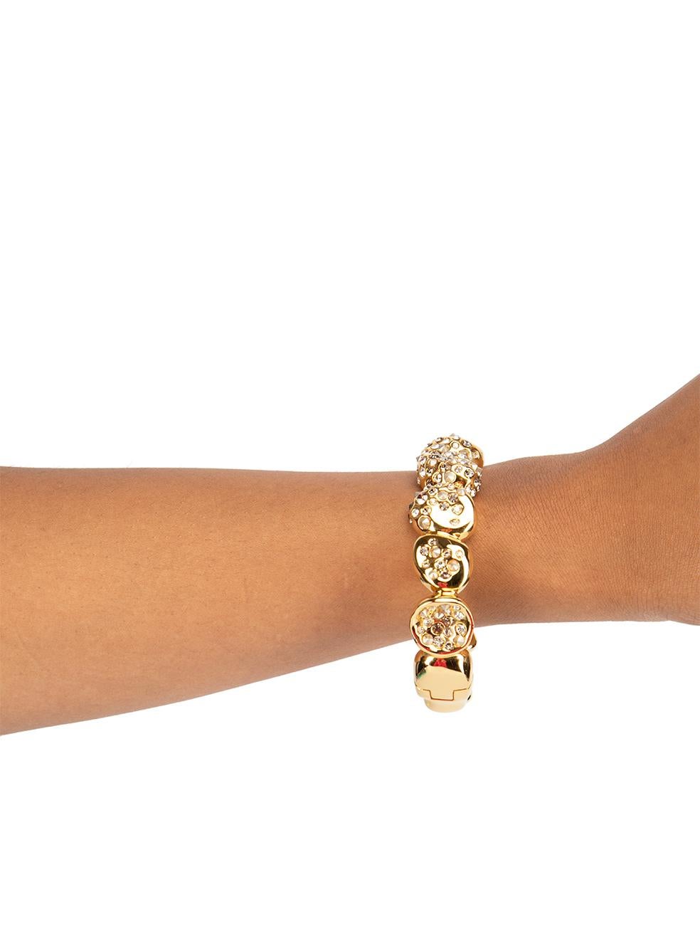 Alexis Bittar Gold Embellished Pebble Cuff Bracelet In New Condition In London, GB