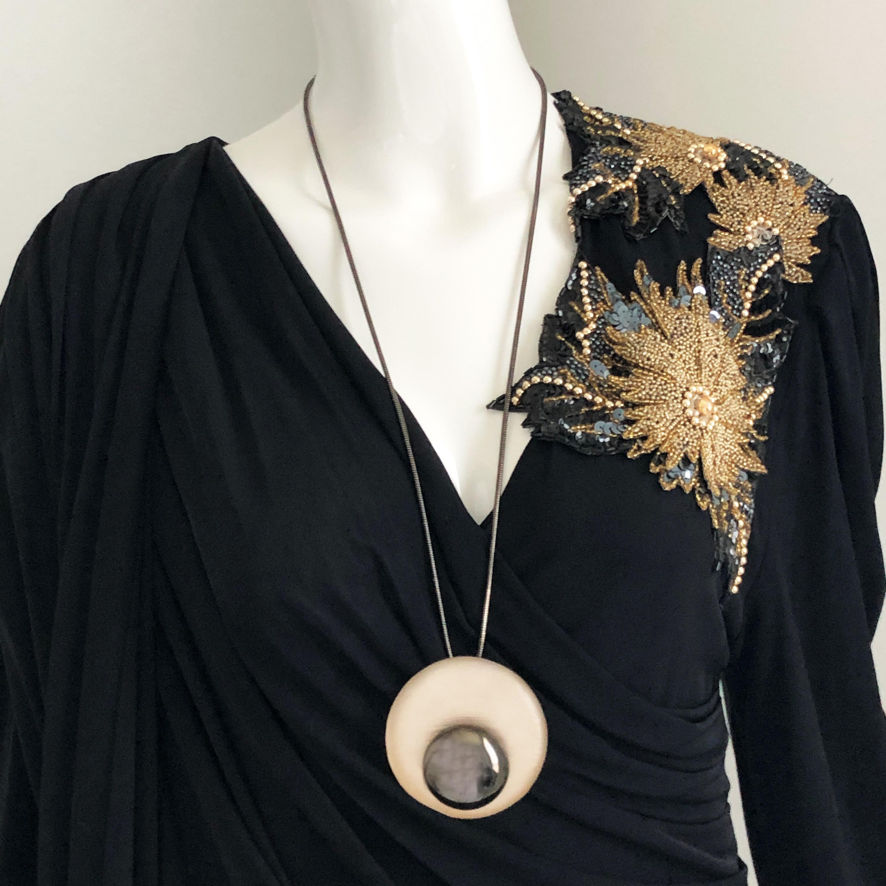 Alexis Bittar Lucite Pendant Necklace Modernist Orbs Rare Vintage 2