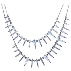 Alexis Bittar Women's Sterling Silver Draping Sapphire & Topaz Necklace FN53N006