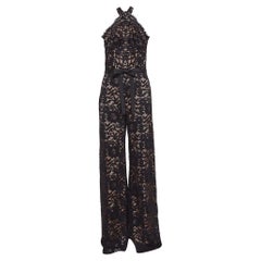 Alexis Black Lace Sleeveless Jumpsuit M