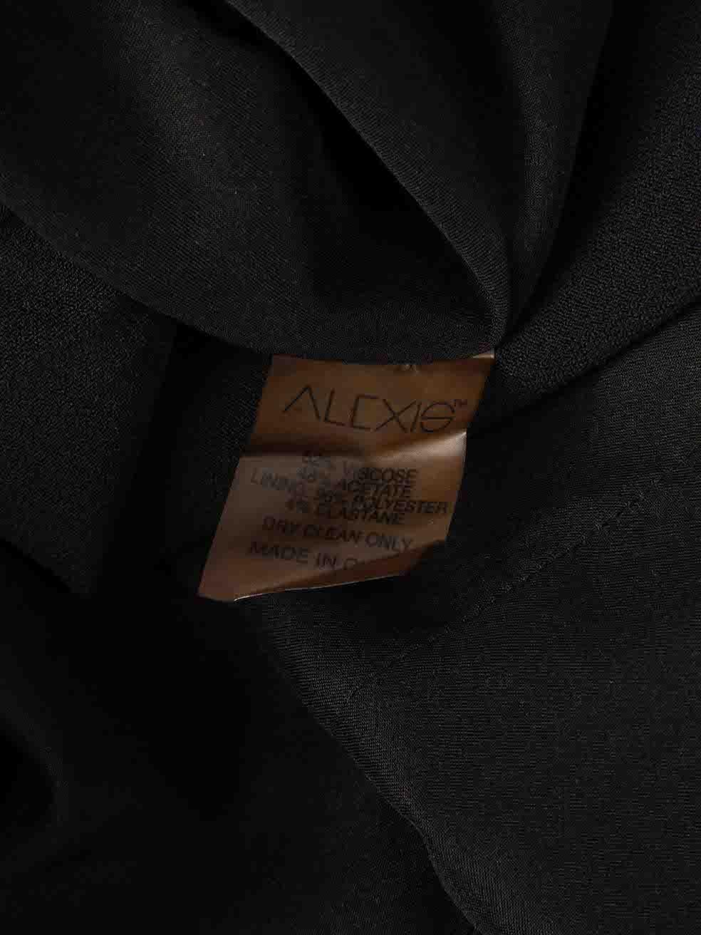 Alexis Schwarzes langärmeliges Minikleid mit Rüschenbesatz Größe S im Angebot 1