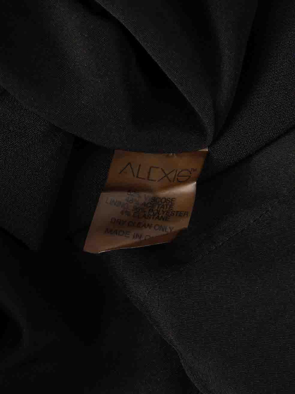Alexis Black Ruffle Trim Long Sleeves Mini Dress Size S For Sale 1