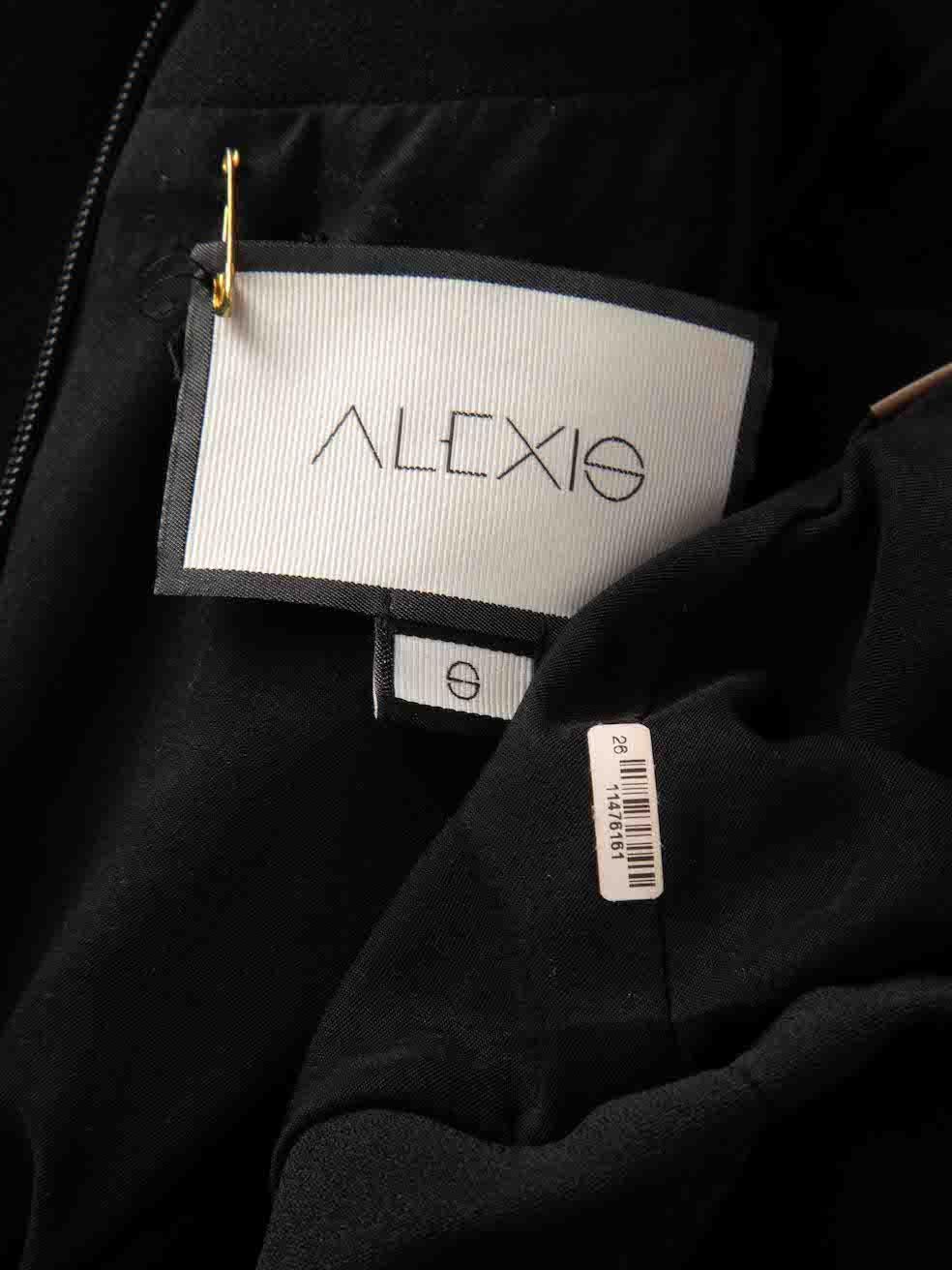Alexis Schwarzes langärmeliges Minikleid mit Rüschenbesatz Größe S im Angebot 3