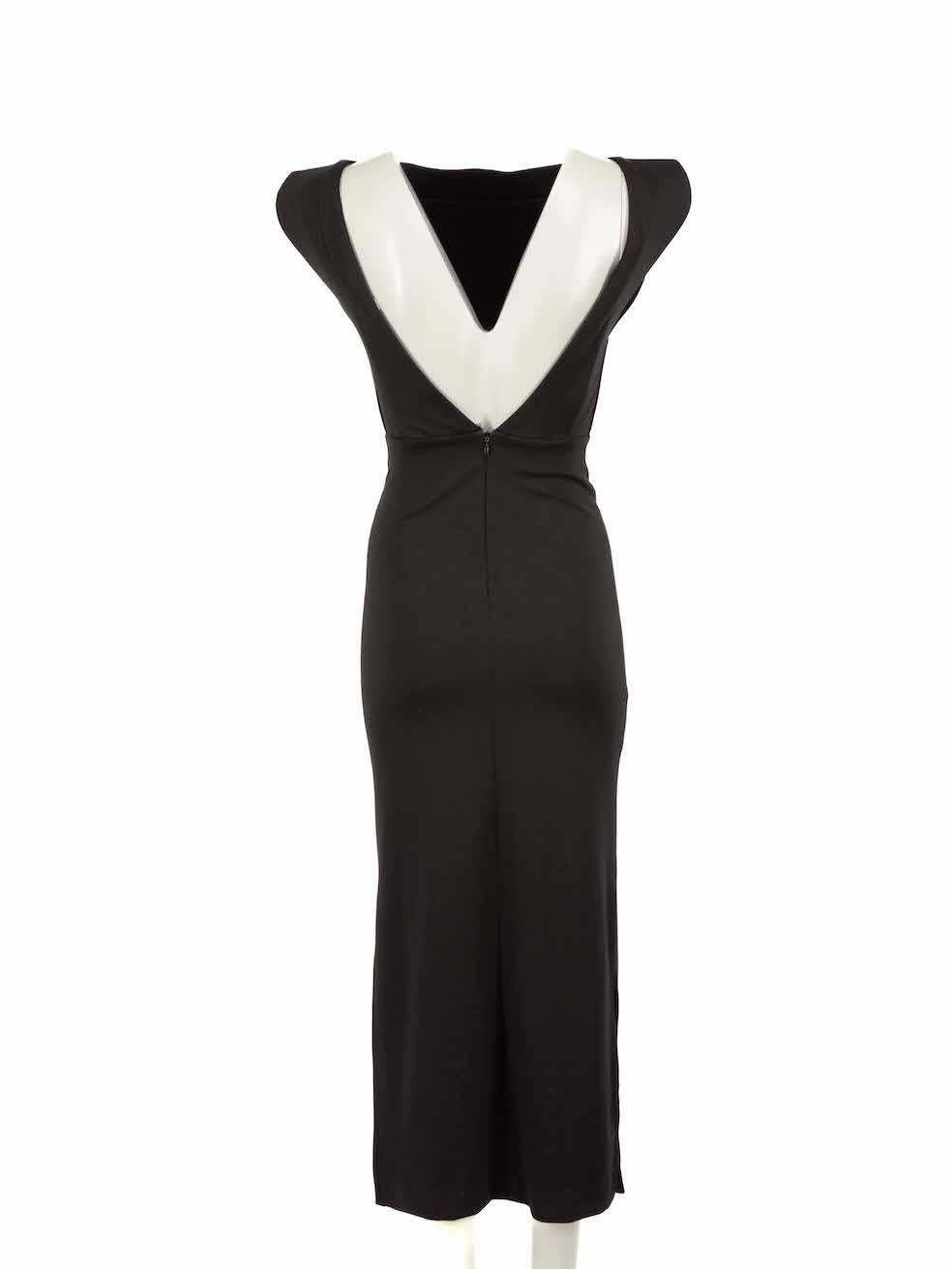Alexis Black Sleeveless Column Midi Dress Size S In Excellent Condition In London, GB