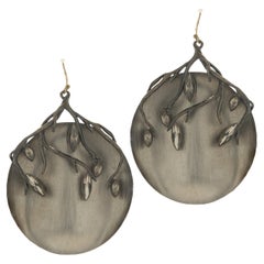 Alexis Blay Costume Acrylic Crystal Nature Disc Earrings