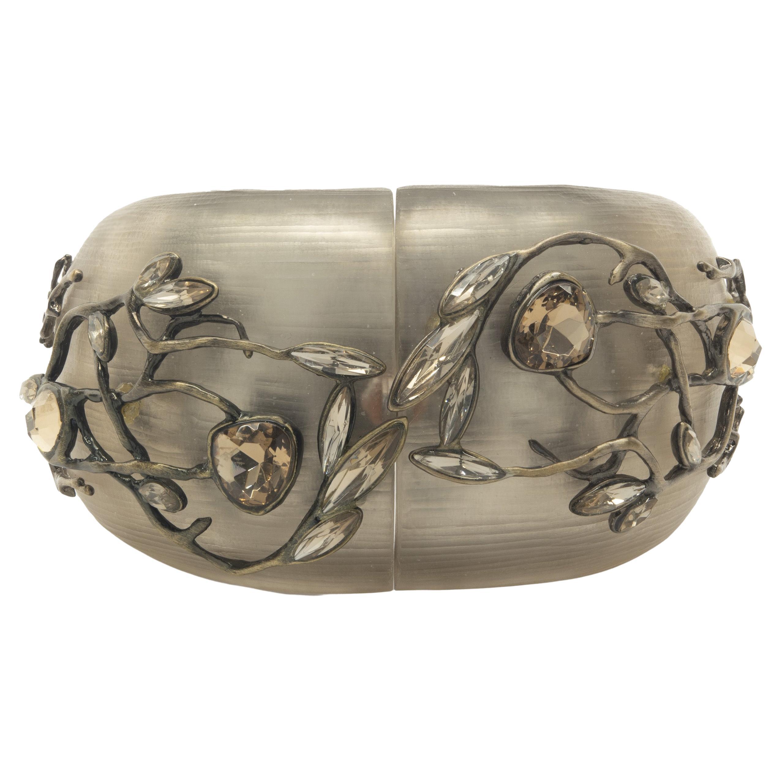 Bracelet jonc en acrylique « Costume » Alexis Blay avec plusieurs pierres précieuses en vente