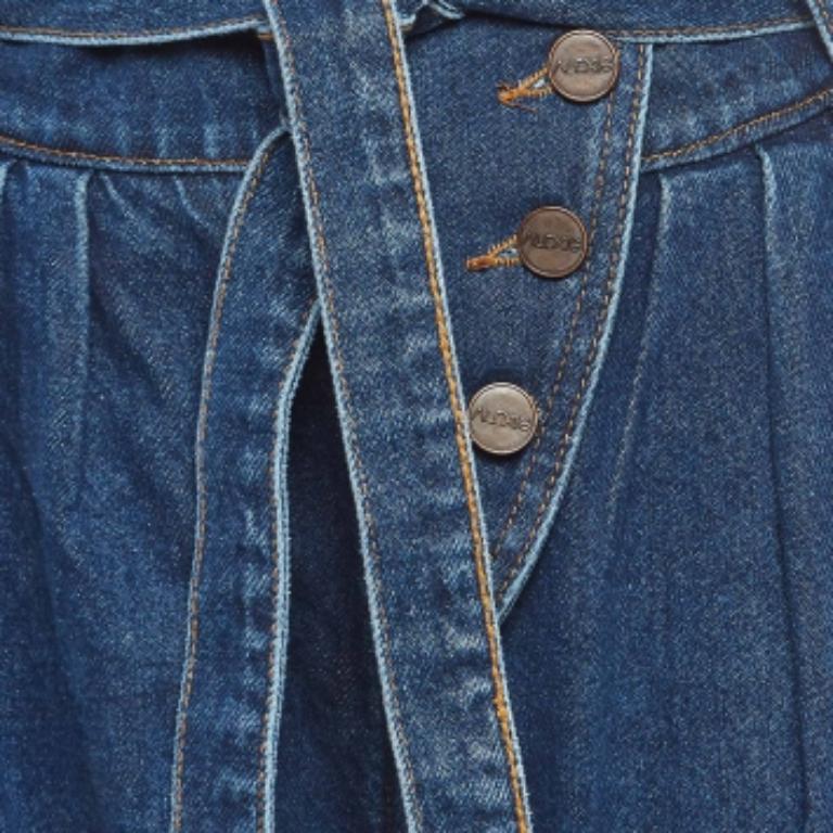 De las mujeres Vaqueros de cintura alta con cinturón Alexis Azul S en venta