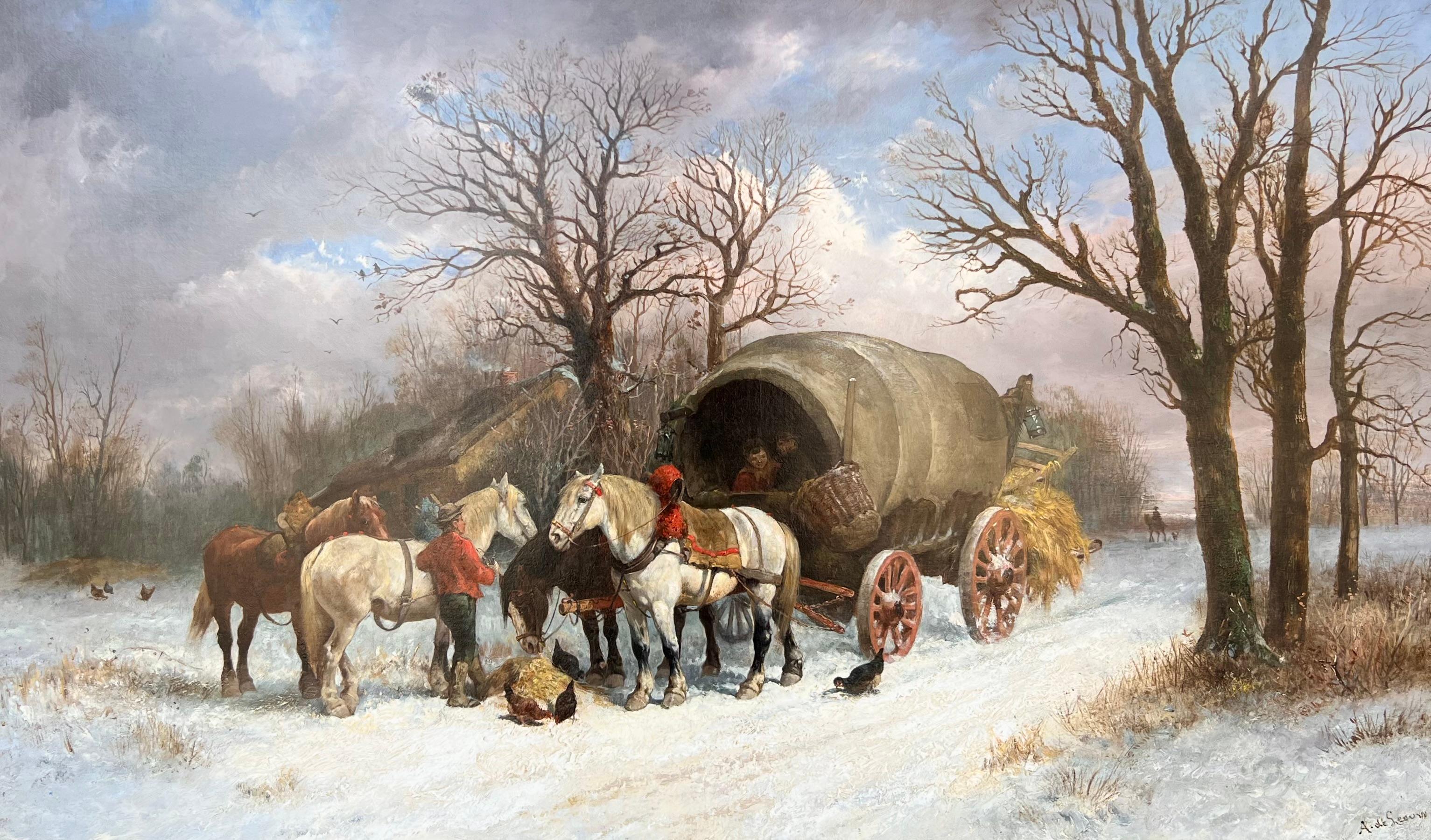 El descanso del Wagoneer - Painting Victoriano de Alexis De Leeuw