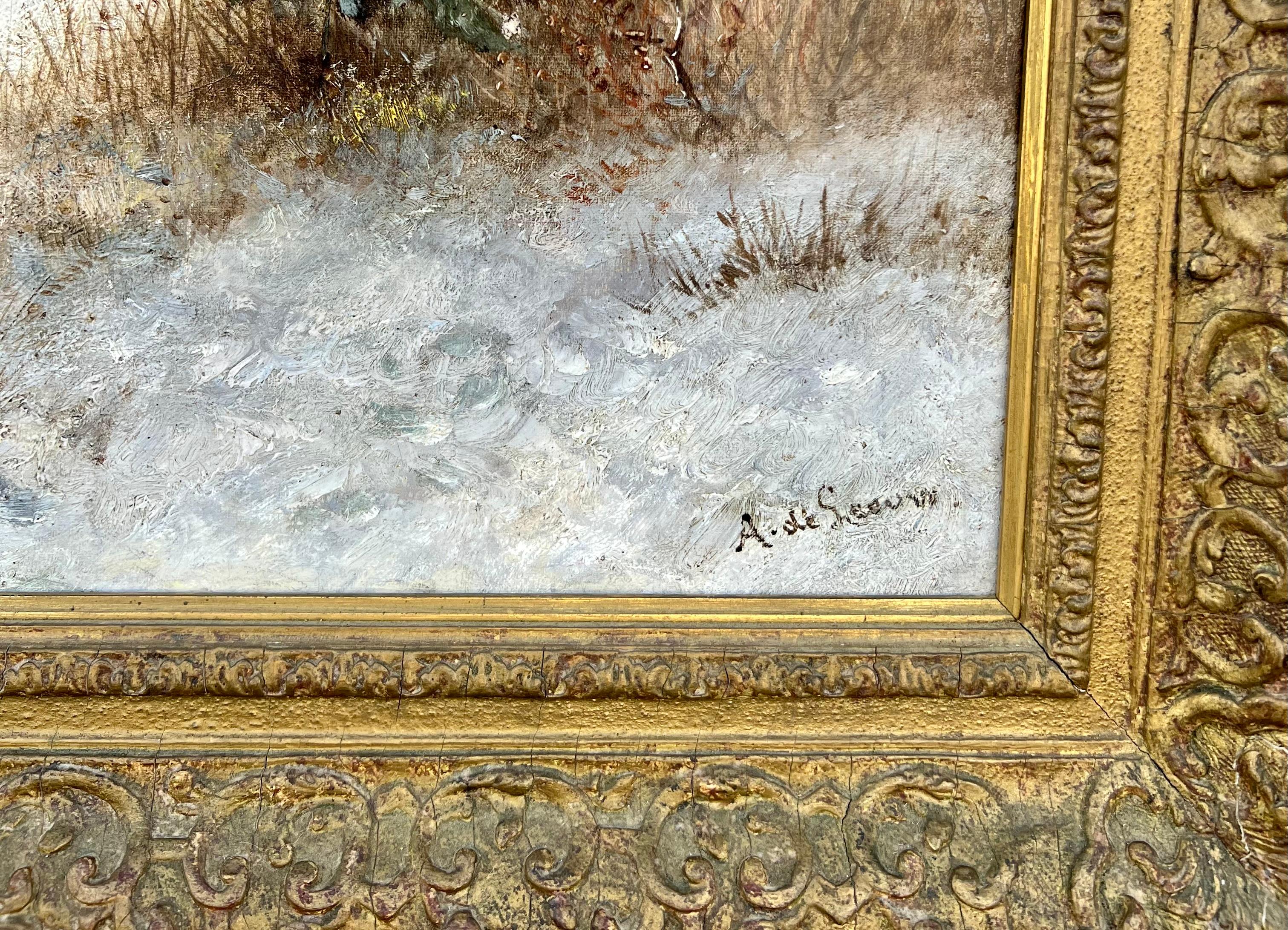 El descanso del Wagoneer - Landscape Painting Marrón de Alexis De Leeuw