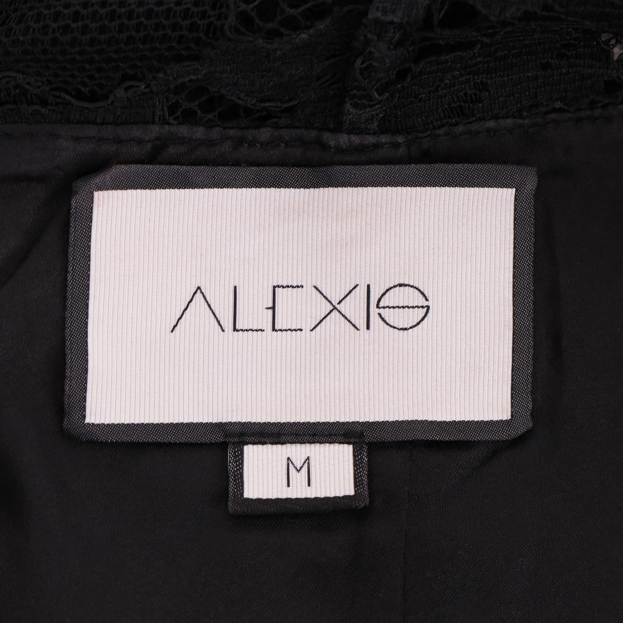 Alexis - Robe midi en dentelle florale en vente 1