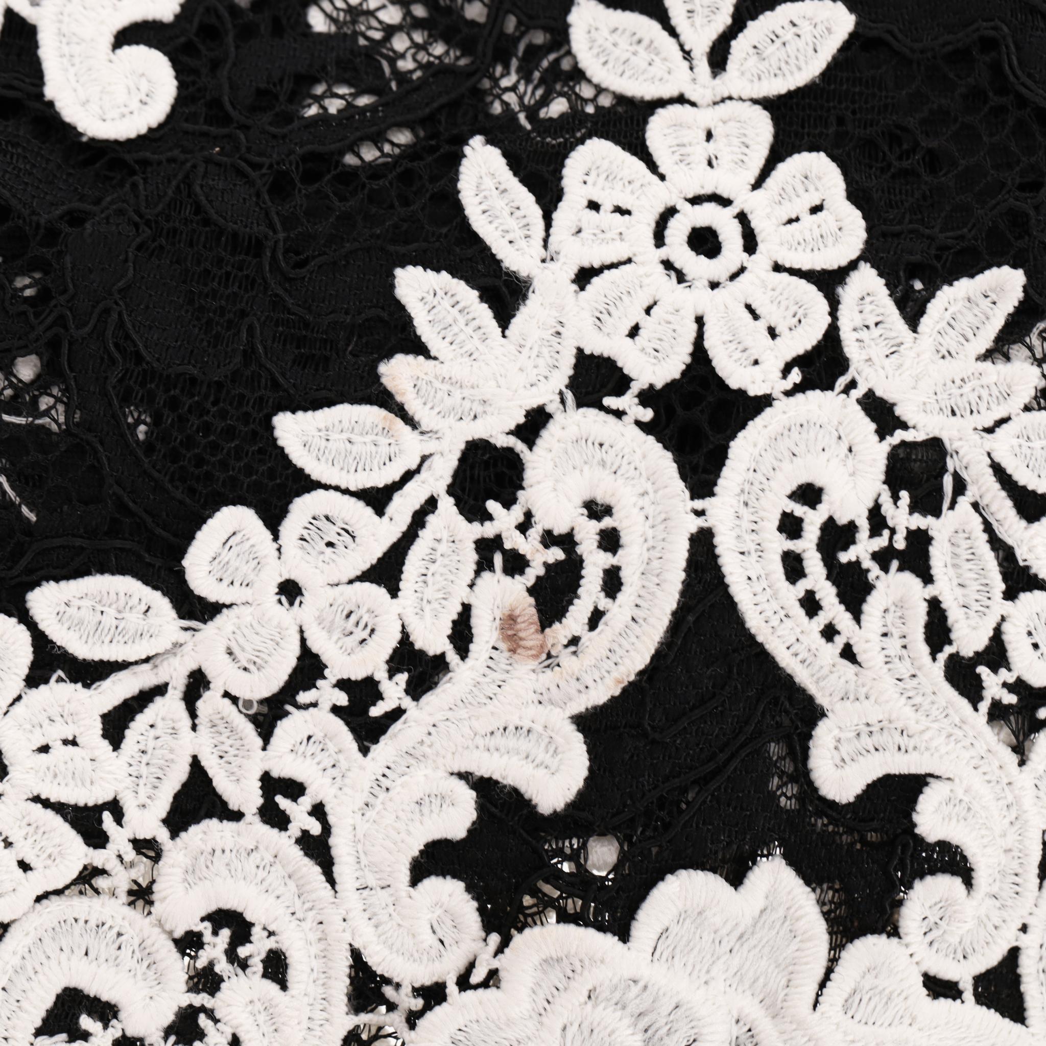 Alexis - Robe midi en dentelle florale en vente 3