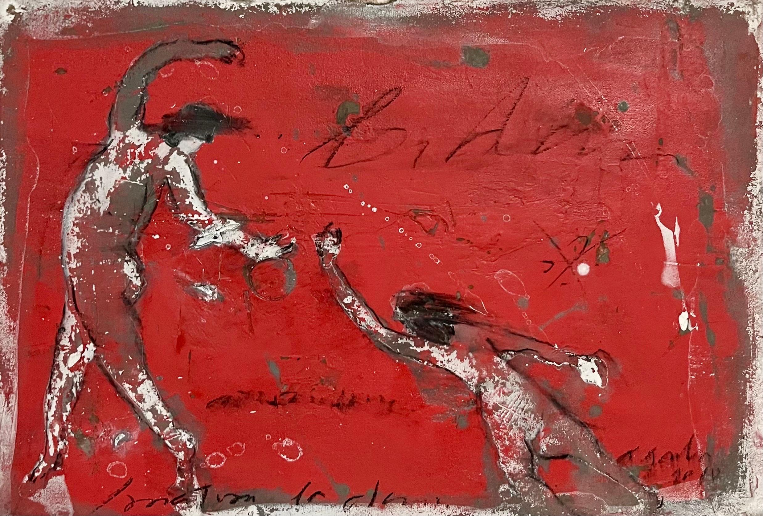 Französisches, neo-expressionistisches Impasto-Tanzgemälde in Mischtechnik, Alexis Gorodine im Angebot 1