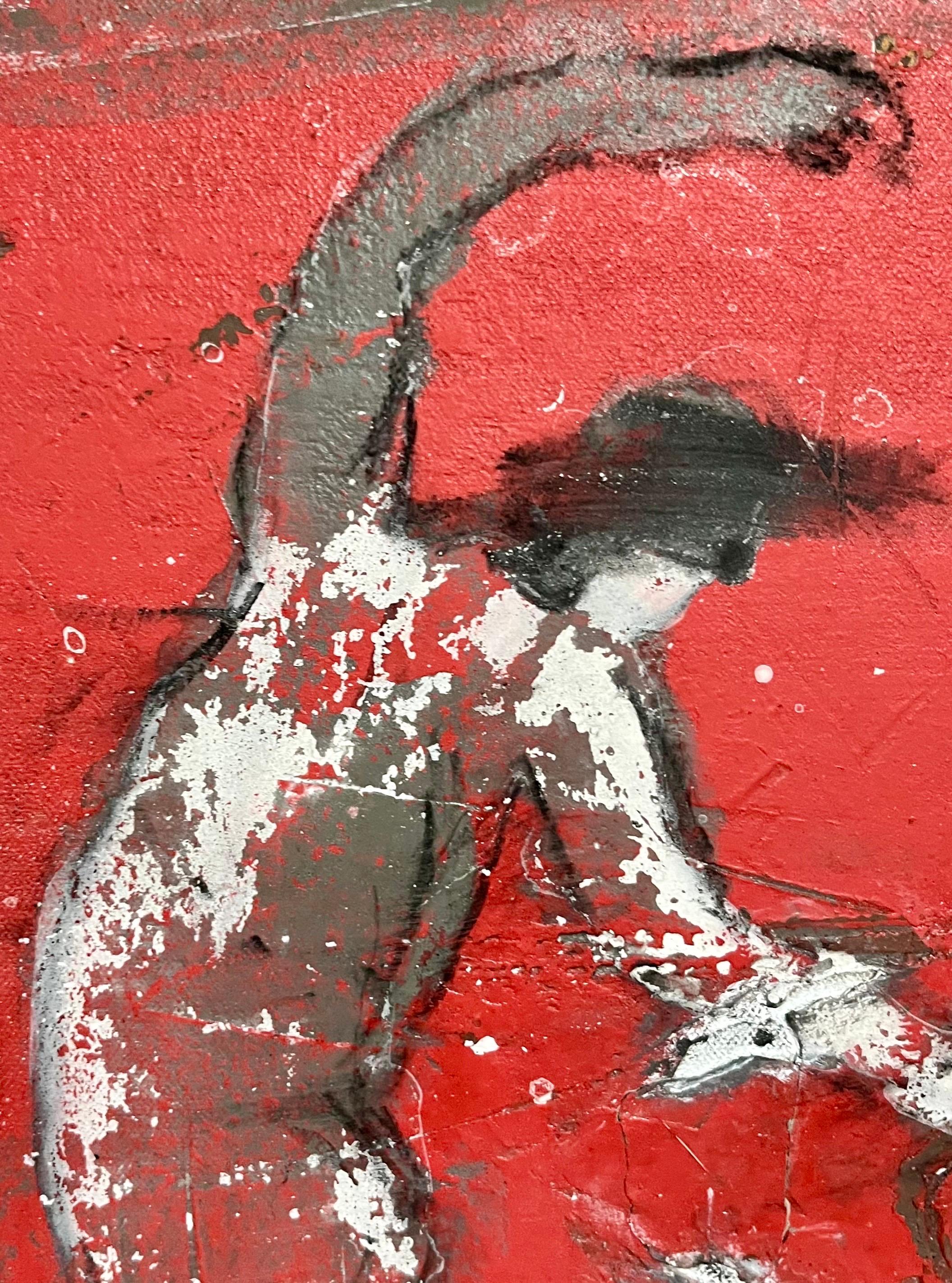 Französisches, neo-expressionistisches Impasto-Tanzgemälde in Mischtechnik, Alexis Gorodine im Angebot 2