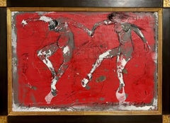 French Neo Expressionist Mixed Media Impasto Dancing Painting Alexis Gorodine
