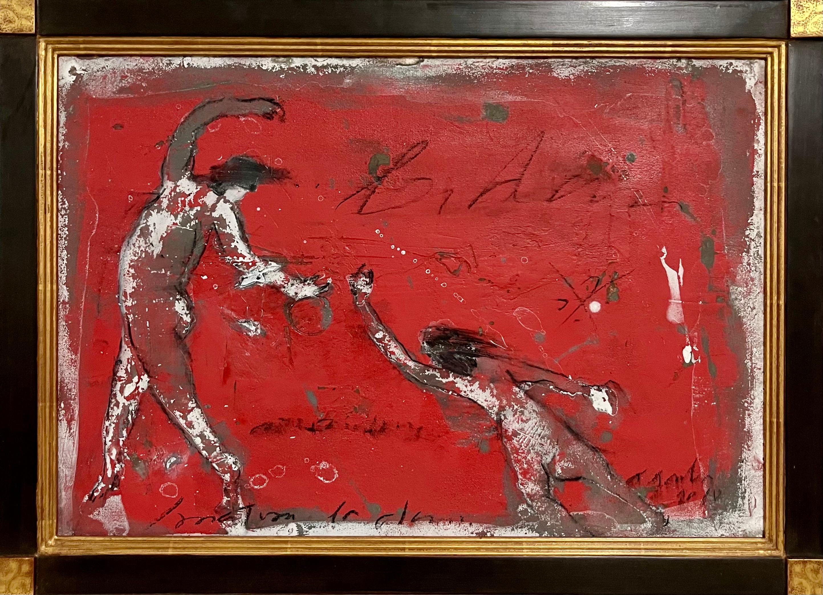 Neoespressionista francese a tecnica mista Impasto pittura danza Alexis Gorodine