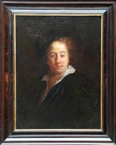 Self Portrait of Artist - French 18th century art Old Master oil painting