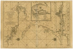 Sea chart of Galway Bay and Limerick river in Ireland - Engraving - 18th century