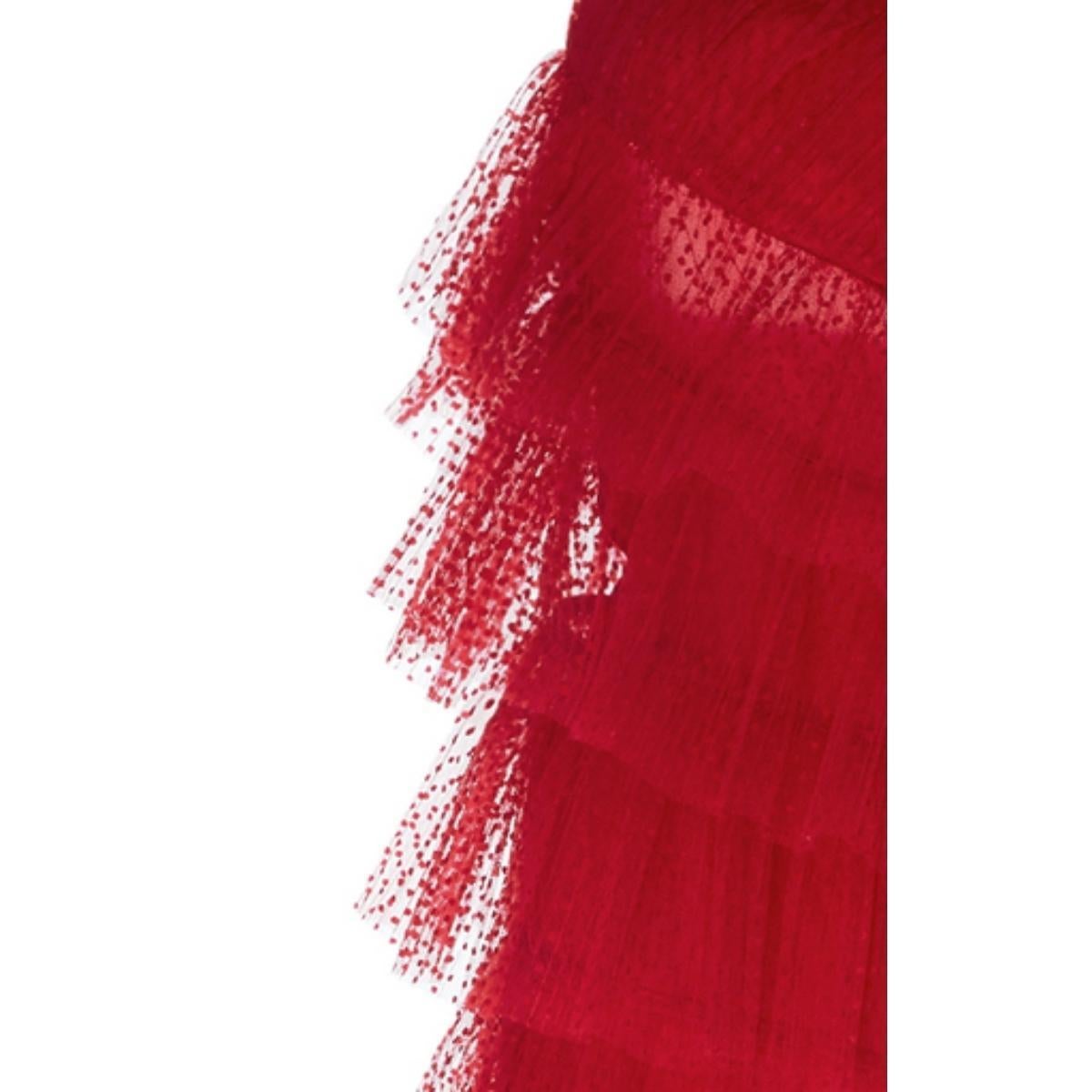 Alexis Justina Tiered Tulle Halterneck Gown In New Condition In Brossard, QC