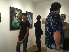 From Above (2015), forest animals, bird, rabbit, hunting, dark colors, grid, oil