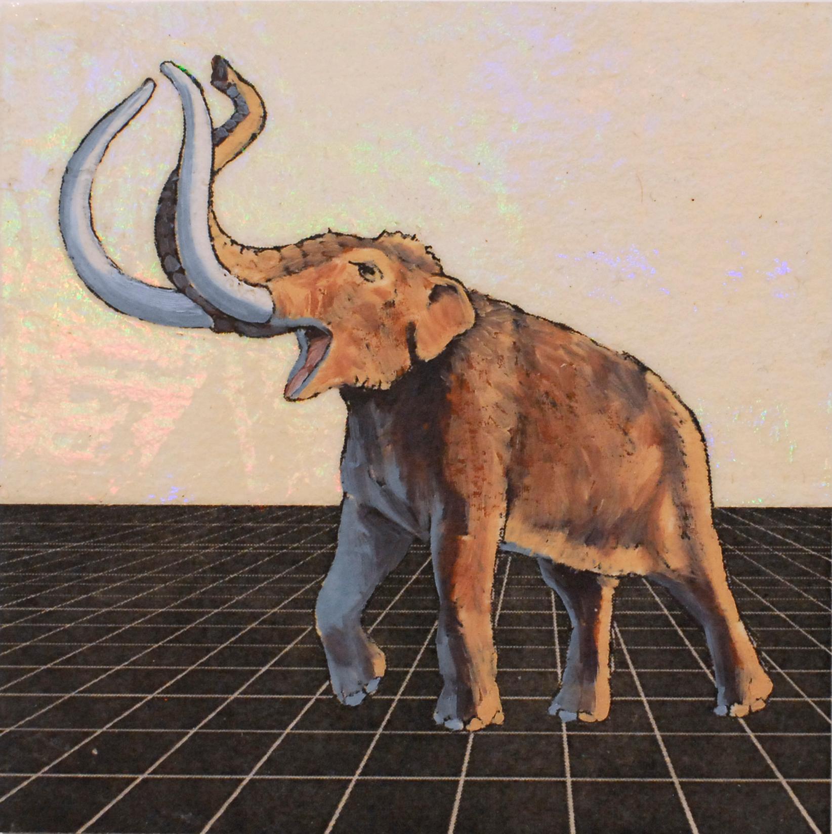 Ice Mammoth, 2019 - Painting by Alexis Kandra